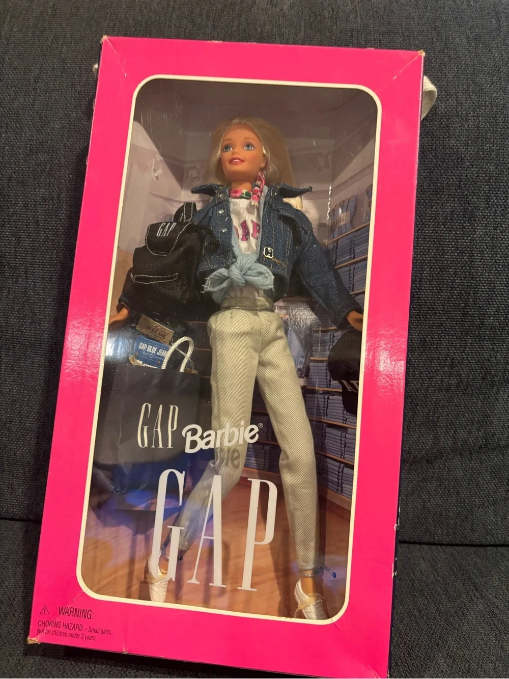 GAP Kids Dark Blue Denim Jacket with Light Blue Tie Front Tee